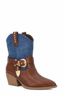 Seven7 Western Two-Tone Bootie