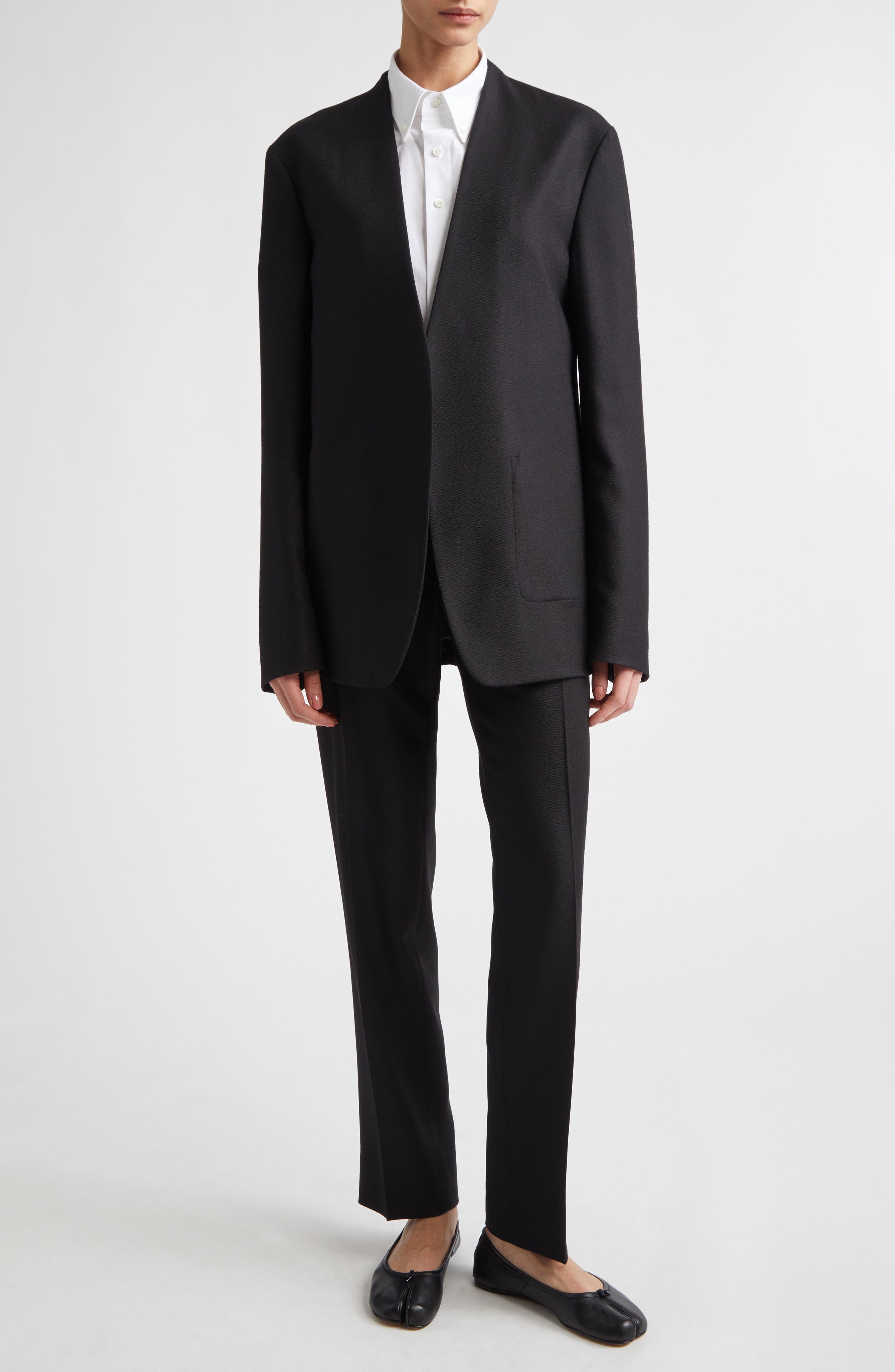 Minimal Virgin Wool Blazer - image 2