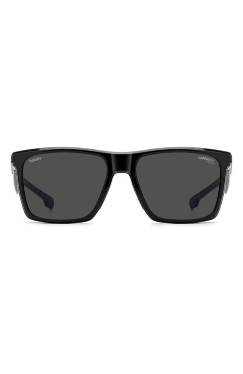 Carduc 57mm Rectangular Sunglasses