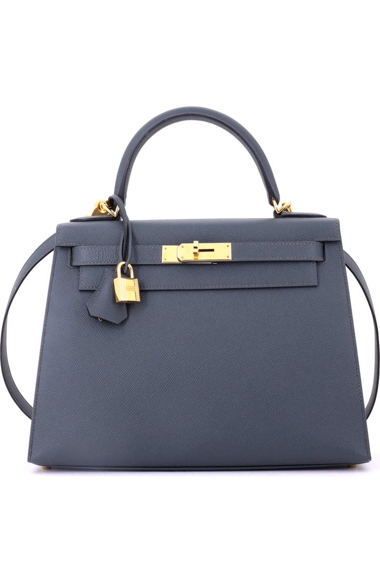 Pre-Owned Hermes Kelly Handbag Green Epsom with Gold Hardware 28, Main, color, Vert Amande