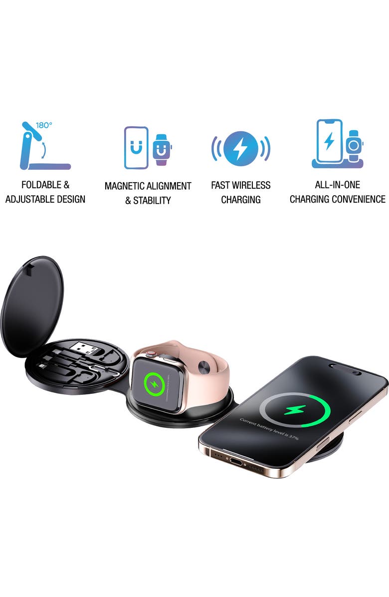 PURSONIC Smart Power
Productivity Bundle 3-in-1 LED Desk Lamp
5-in-1 Wireless Charging Station, Alternate, color, Black