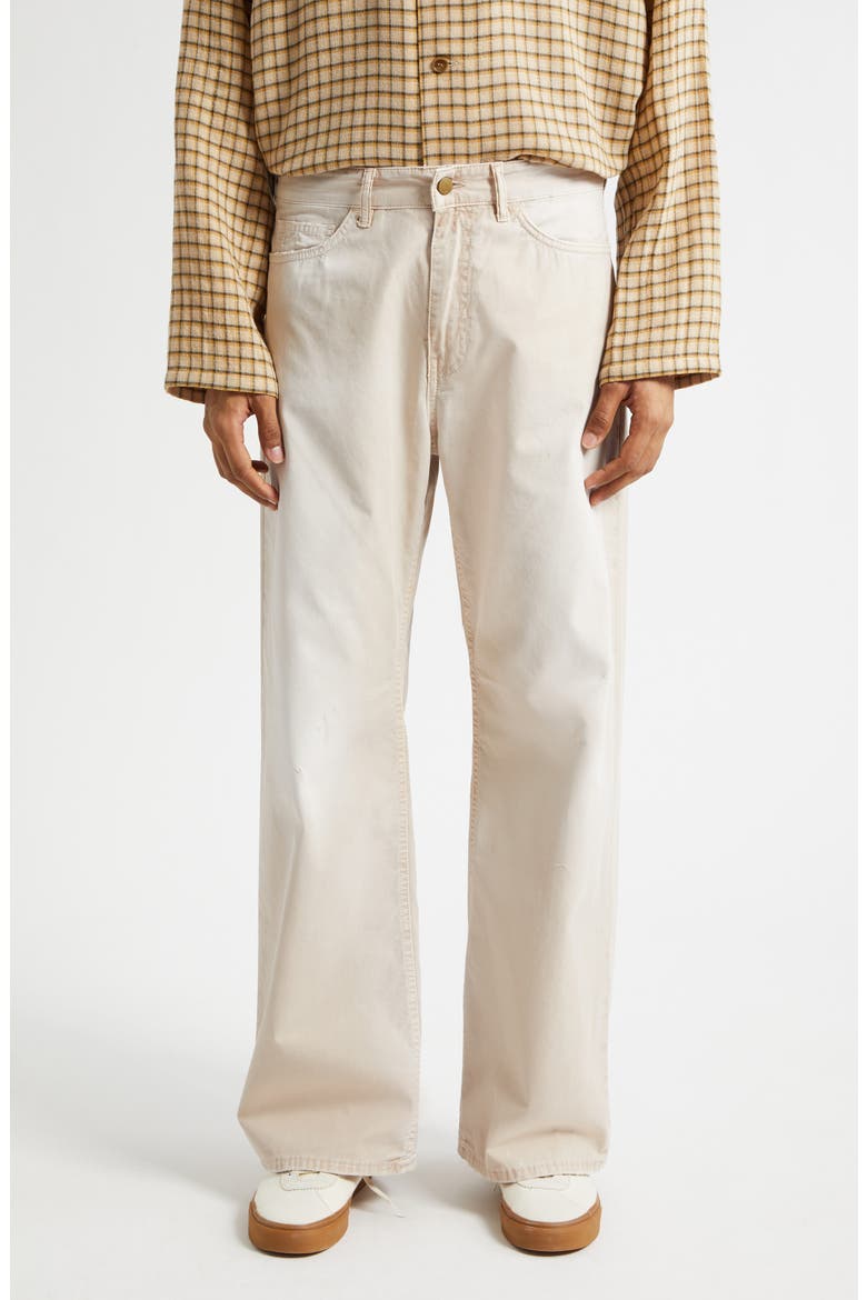Ralf Distressed Bootcut Pants, Main, color, BEIGE