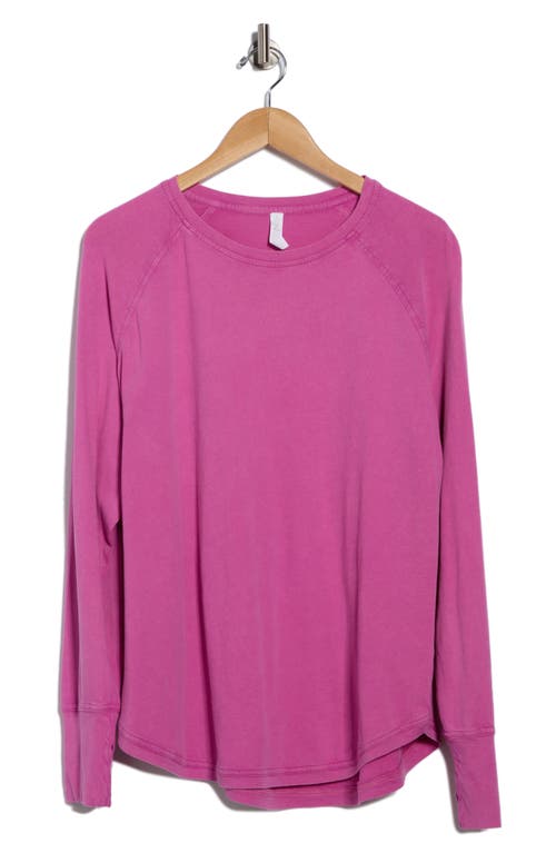 Z By Zella Vintage Wash Relaxed Long Sleeve 2.0 Tee In Pink
