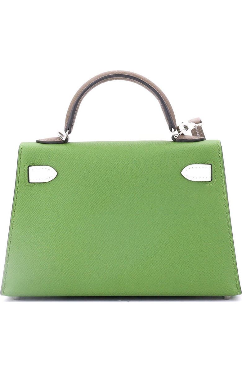 Pre-Owned Hermes Kelly Mini II Bag Tricolor Epsom with Palladium Hardware 20, Alternate, color, Vert