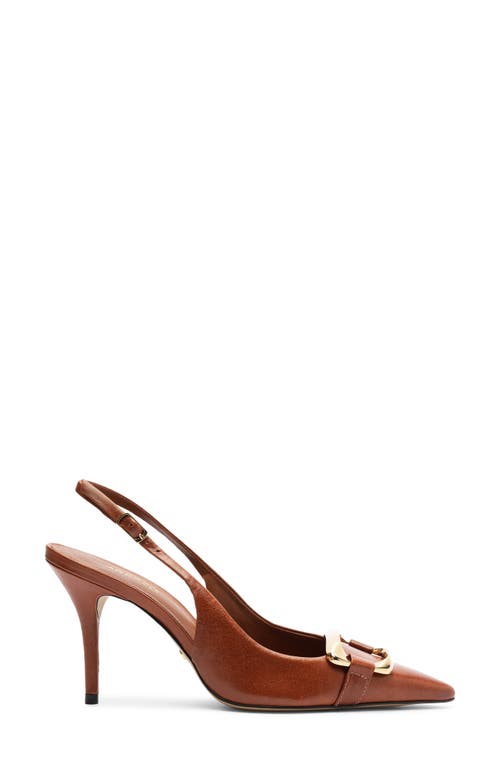 Arezzo Felicity Slingback Pointed Toe Pump In Animal Print