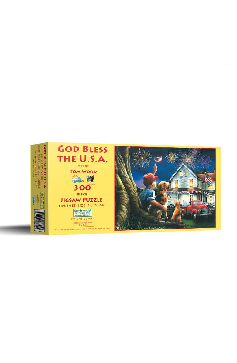 Sunsout God Bless the USA 300 piece Jigsaw Puzzle for Adults, Main, color, Multicolor