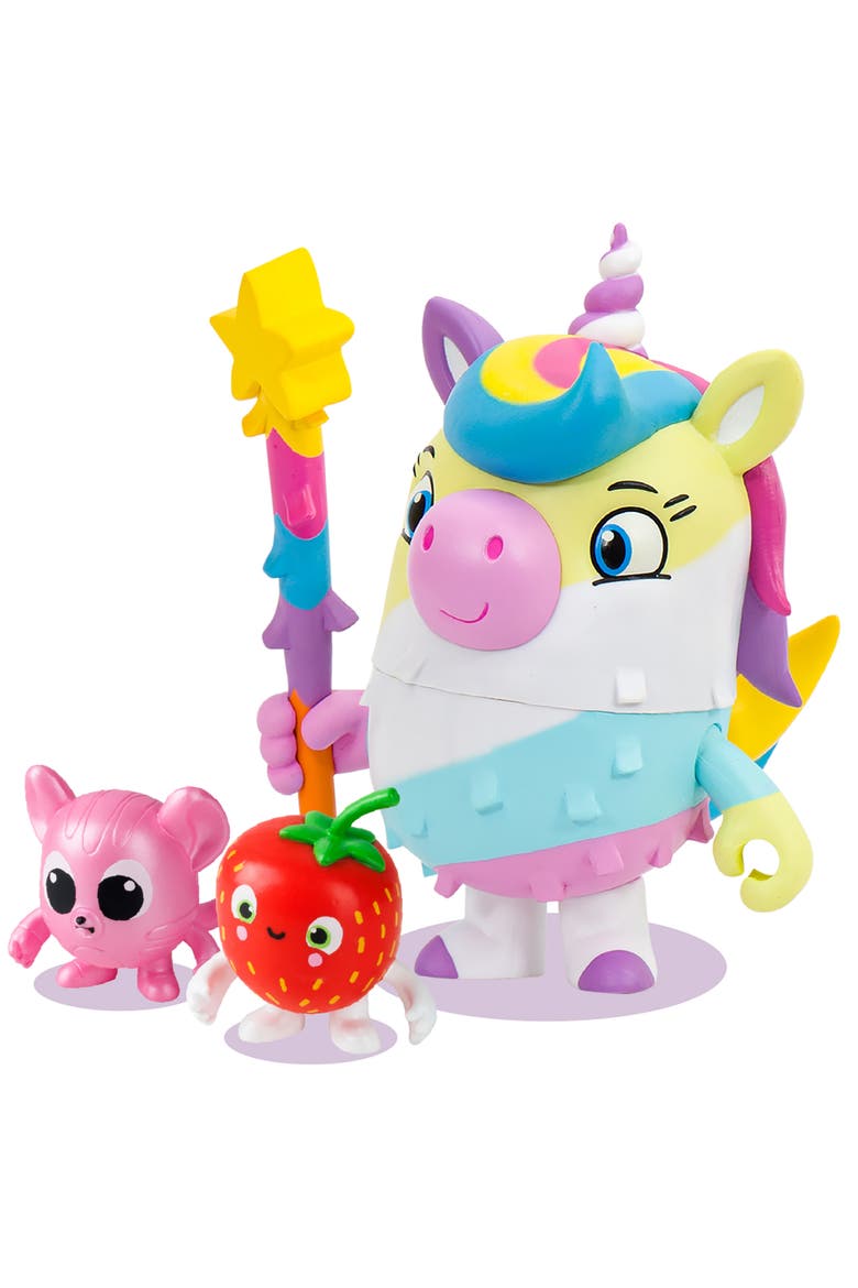 Luna The Unicorn Figure 5 Inch Pinata Character with Stick, Main, color, Multicolored
