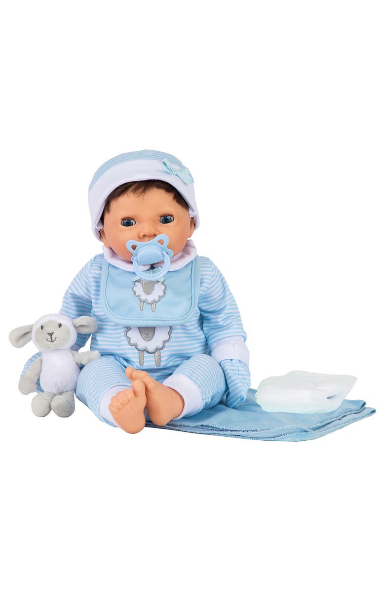 Tiny Treasures Baby Doll with Layette Set, Main, color, Multicolored
