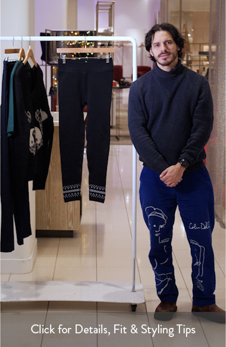 Fairisle Novelty Print Base Leggings, sales video thumbnail