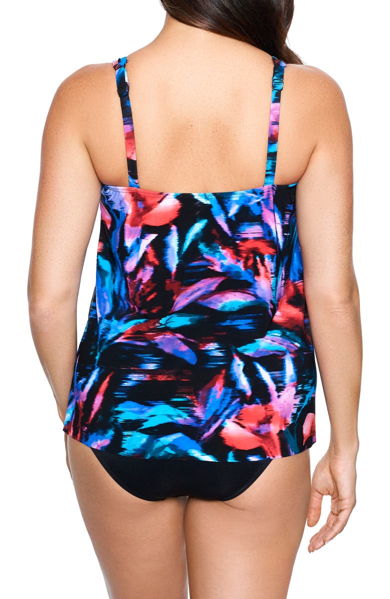 Miraclesuit<sup>®</sup> Fuego Flora Mirage Tankini Swim Top, Alternate, color, 