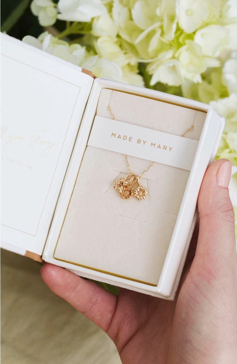 MADE BY MARY September Birth Flower Charm, Alternate, color, Silver