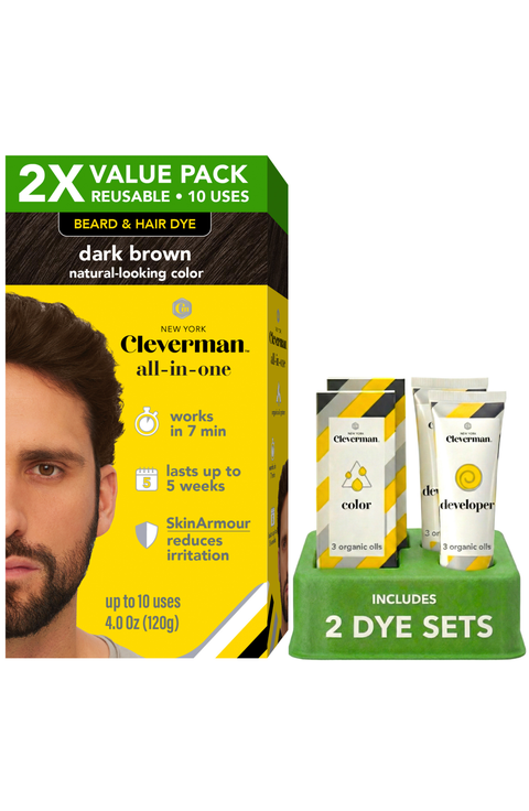 2X Pack Reusable Beard & Hair Dye Kit
