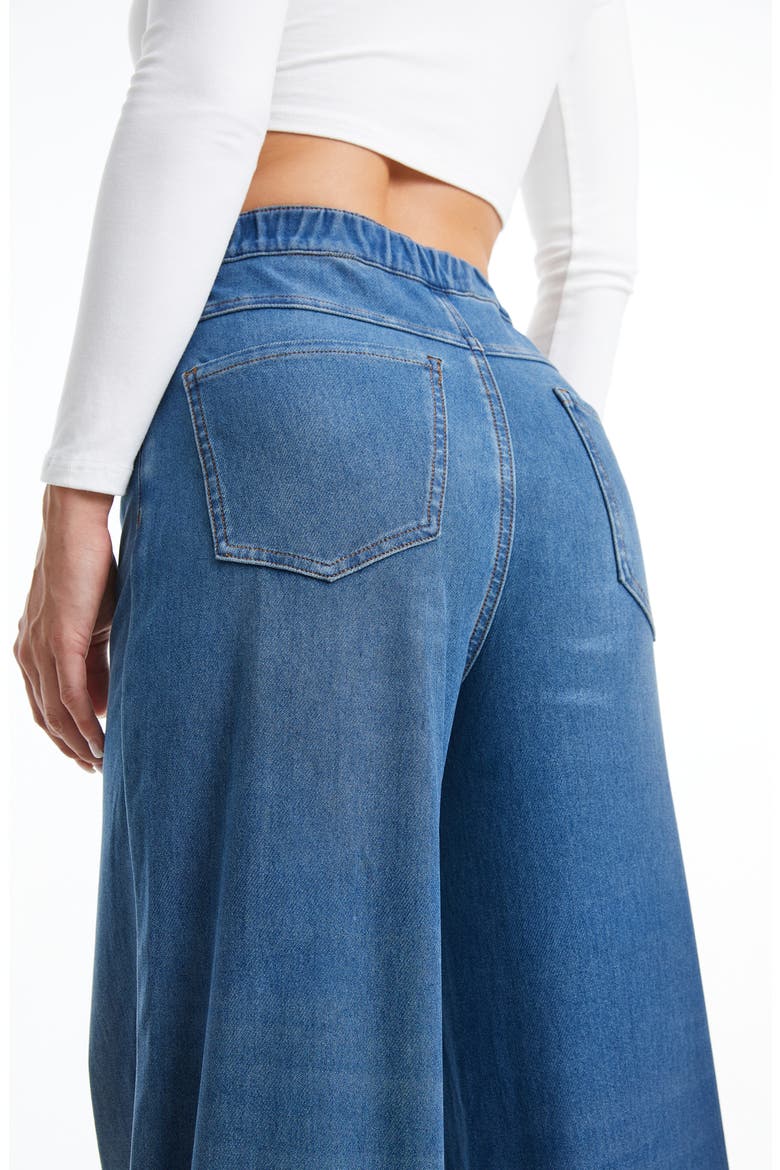 High Waist Wide Leg Flare Jeans, Alternate, color, BLUEBELL