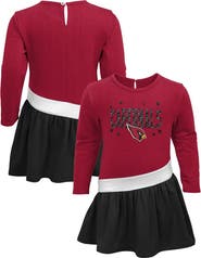 Outerstuff Girls Infant Cardinal/Black Arizona Cardinals Heart to Heart Jersey Tri-Blend Dress