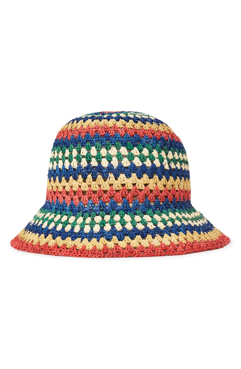 Brixton Essex Raffia Bucket Hat | Nordstrom display picture 1