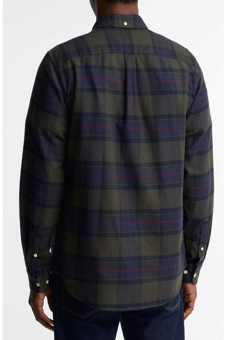 Kyeloch Tailored Fit Plaid Cotton Button-Down Shirt, Alternate, color, SHADOW CLASSIC TARTAN