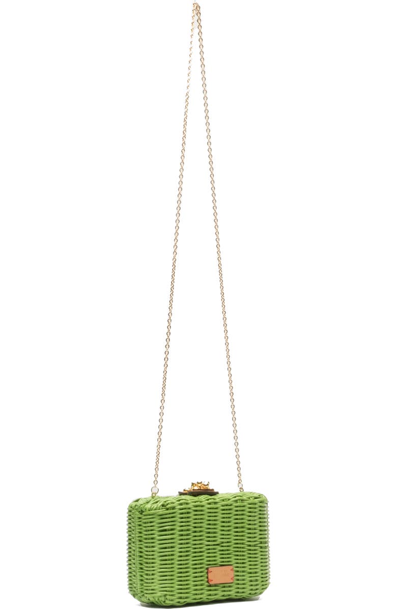 Frances Valentine Paige Wicker Box Clutch, Alternate, color,