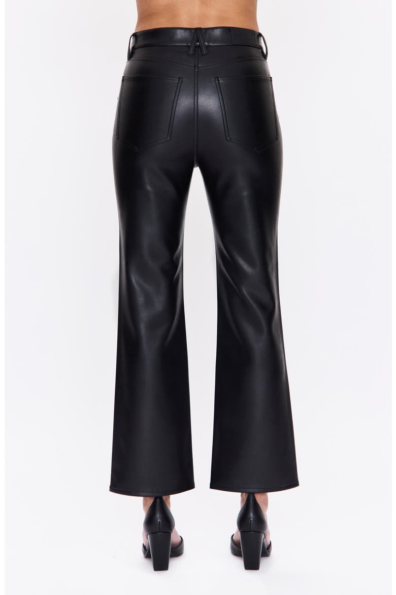 Ally Faux Leather Bootcut Pants, Alternate, color, ONYX