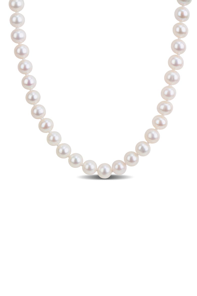 Cultured Pearl Strand Necklace, Main, color, WHITE