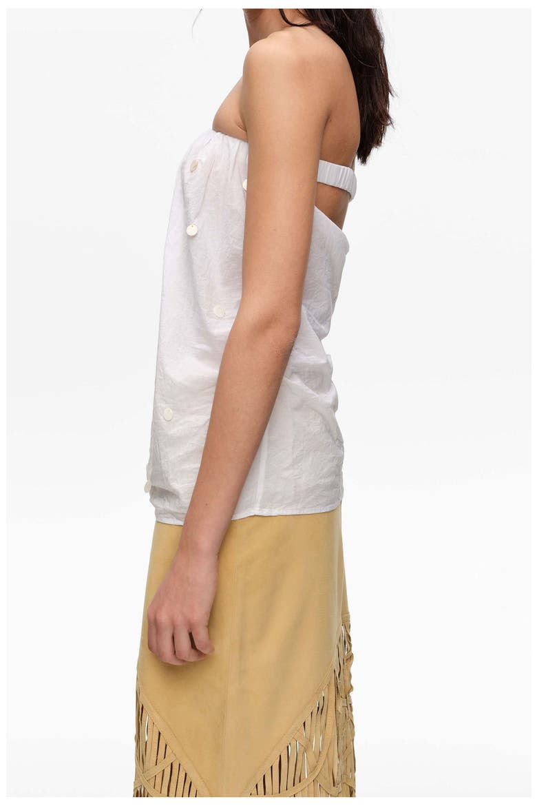 Ruched Strapless Top, Alternate, color, WHITE