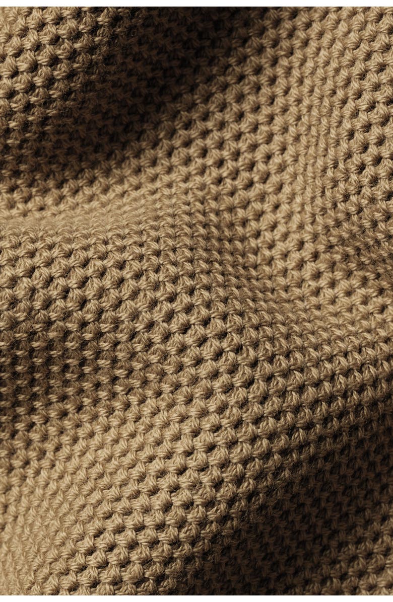 Charles Tyrwhitt Cotton Zip Neck Sweater, Alternate, color, Camel