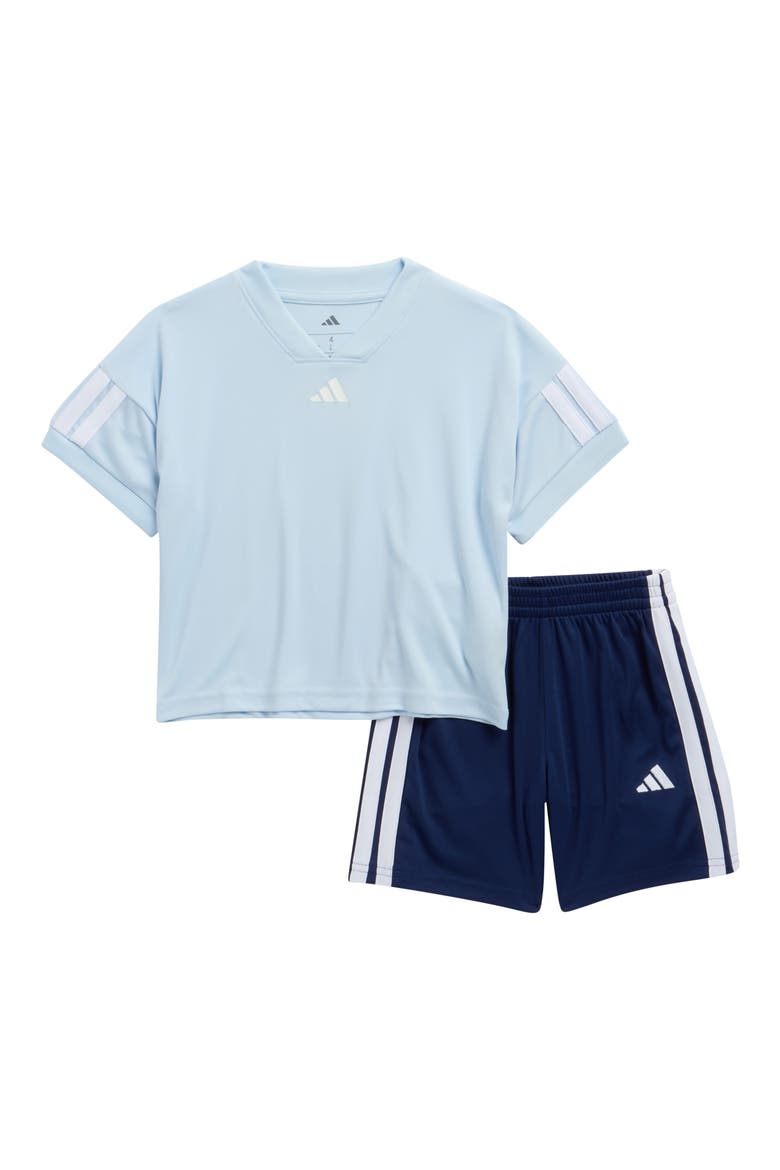 Kids' Logo Graphic Jersey T-Shirt & Shorts Set, Main, color, CRYSTAL SKY