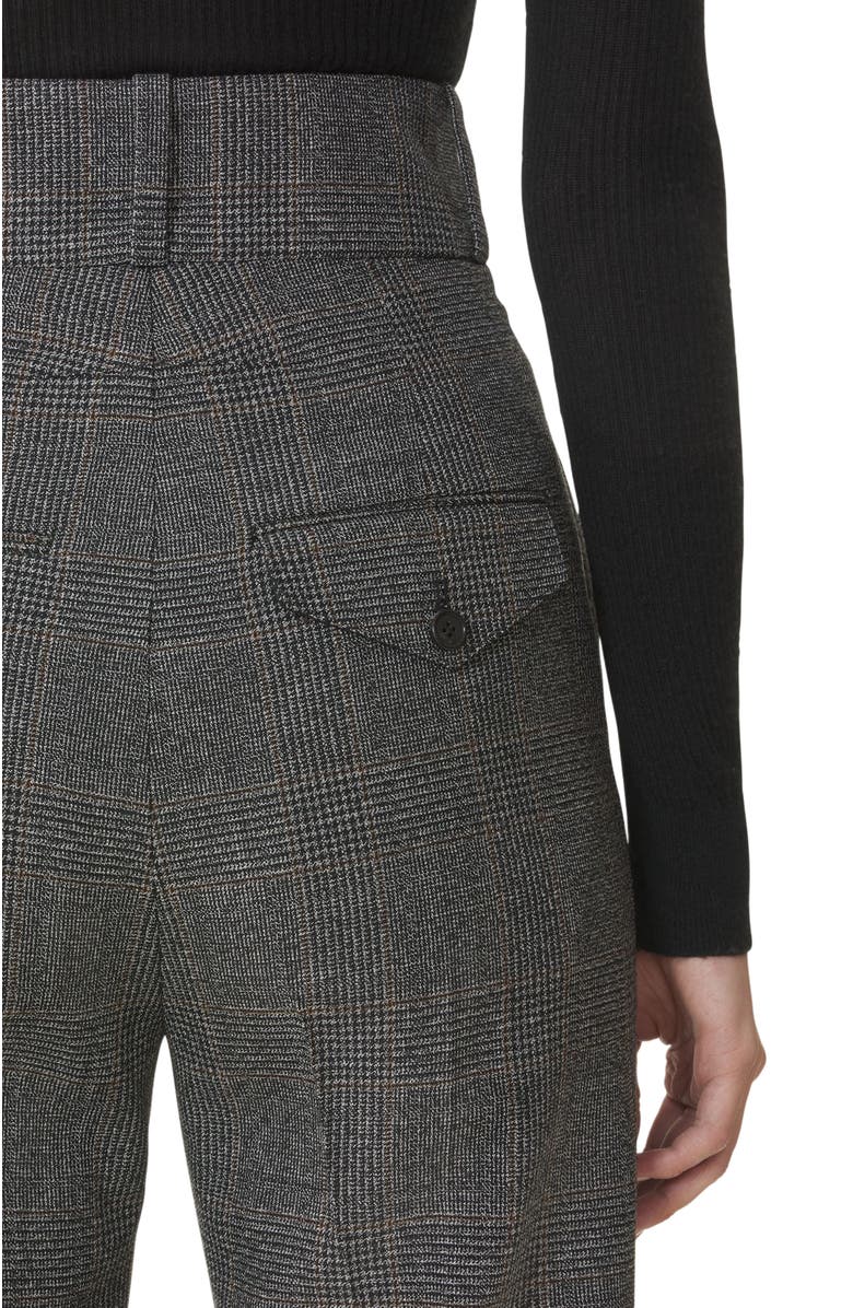 Lanvin Prince Of Wales Wool Cigarette Pants, Alternate, color, 