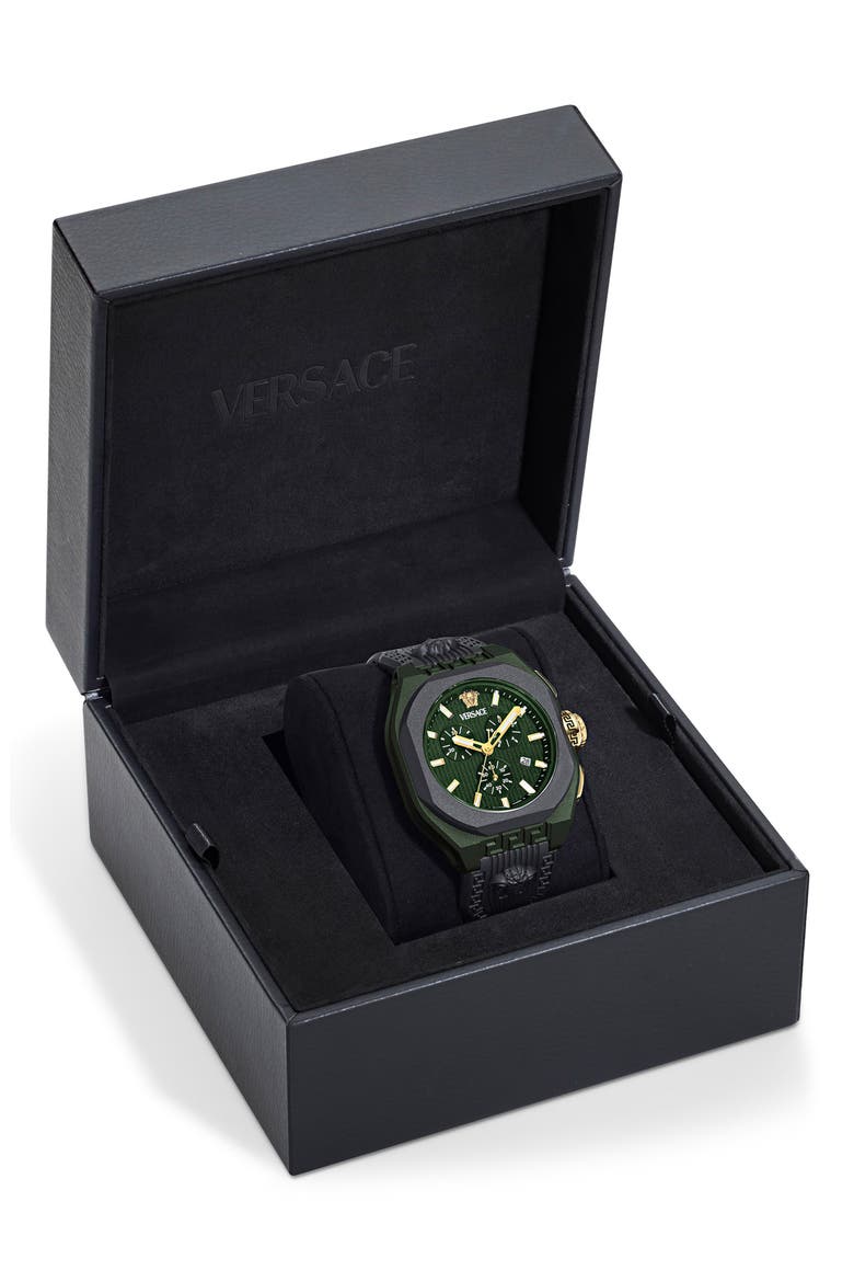 V-Legend Chronograph Ceramic Strap Watch, 44mm, Alternate, color, GREEN/ BLACK