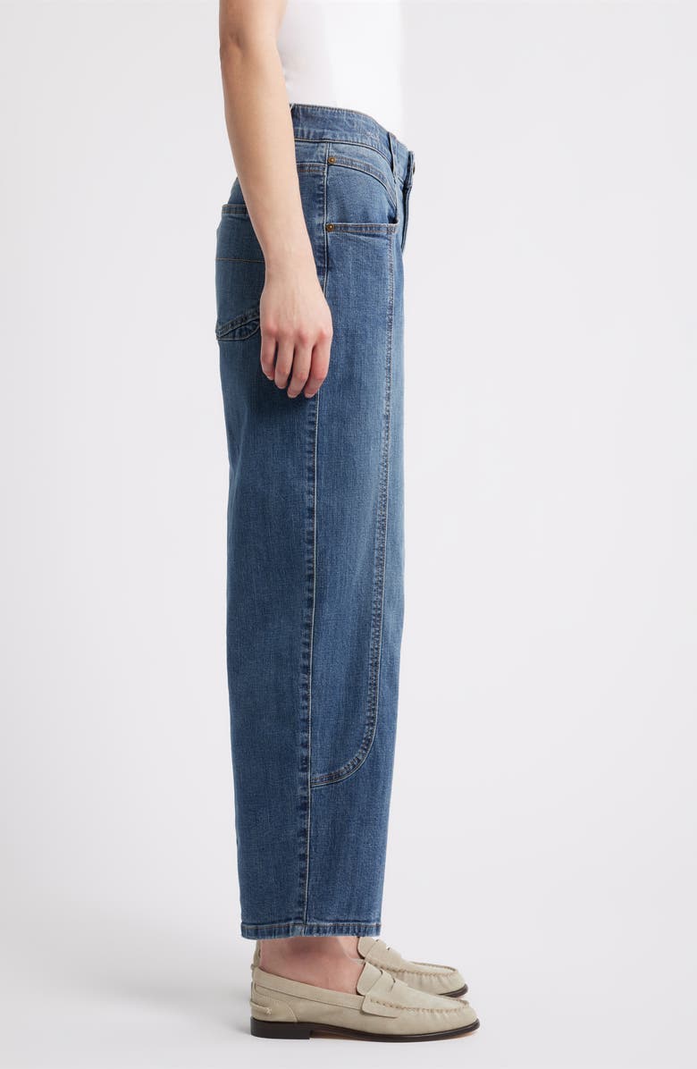 Wit & Wisdom High Waist Barely Barrel Jeans, Alternate, color, Mid Blue Artisanal