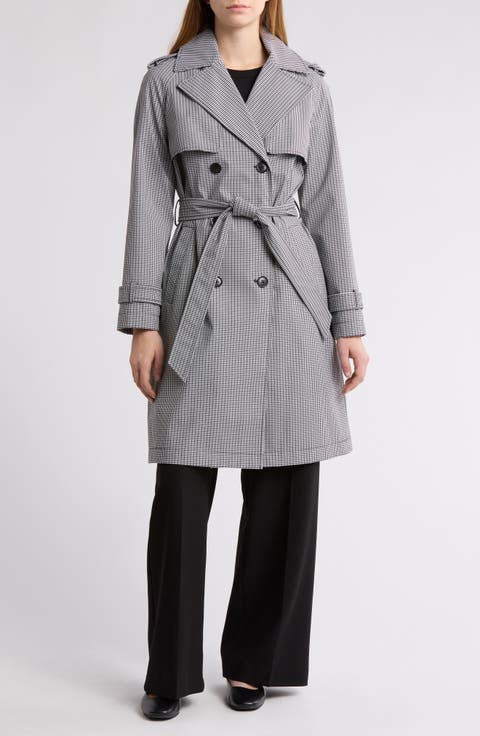 Water Resistant Hooded Double Breasted Trench Coat