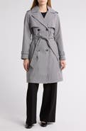 BCBGeneration Water Resistant Hooded Double Breasted Trench Coat