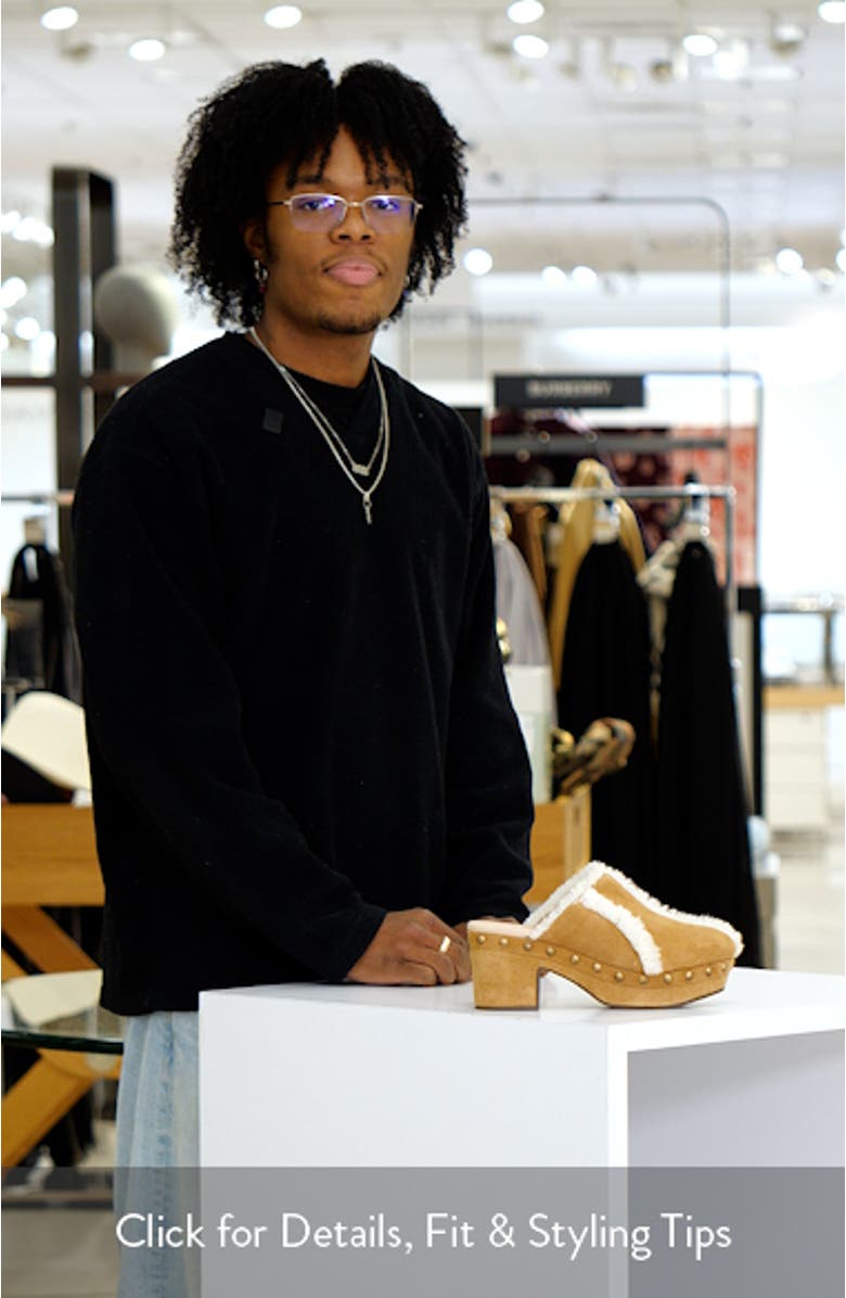 Greer Genuine Shearling Platform Clog, sales video thumbnail