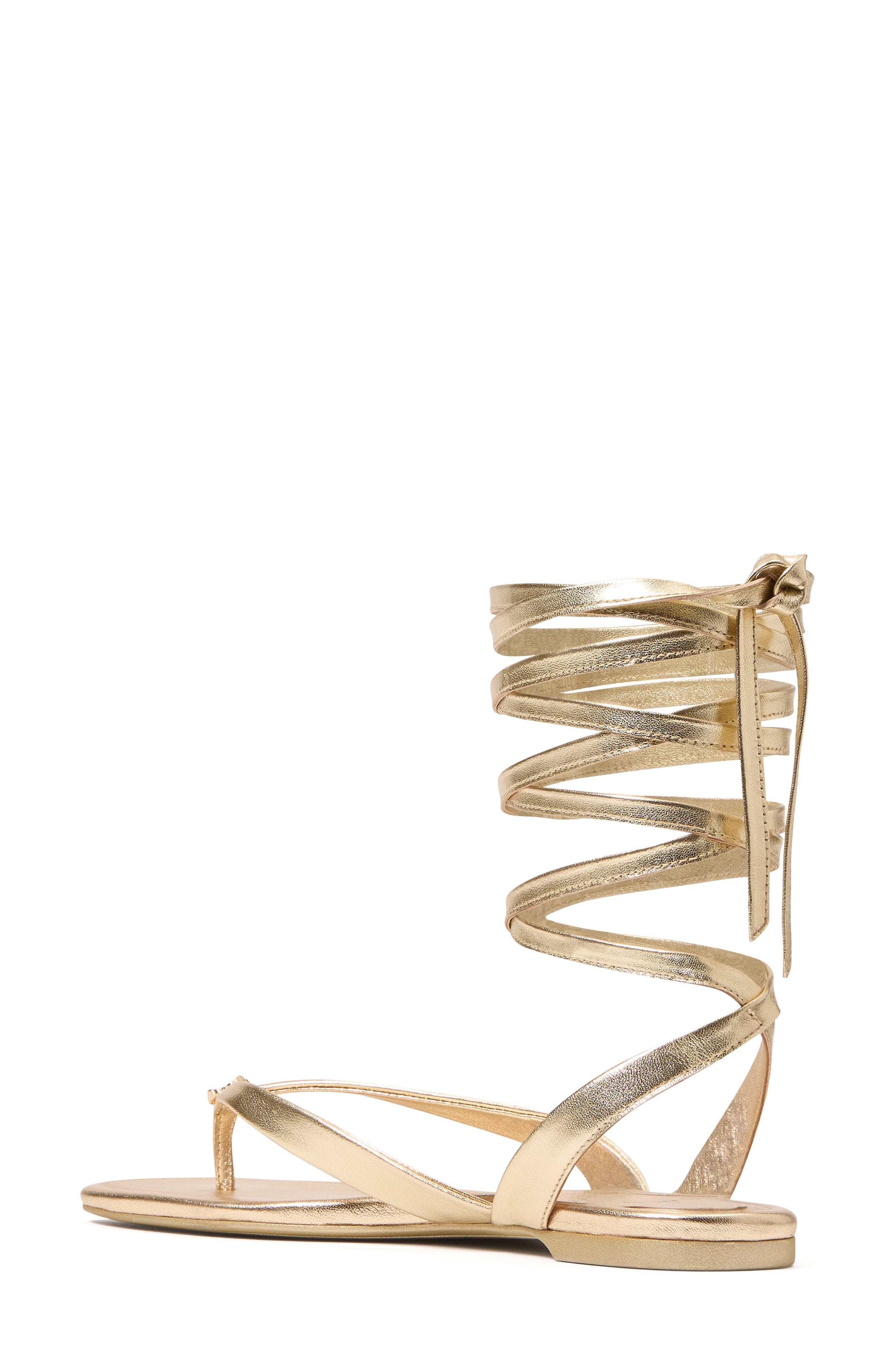 Kate Spade New York spade flower metallic leather gladiator sandal, Alternate, color, 