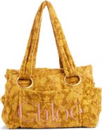 Chloé Large Plage Terry Cloth Tote