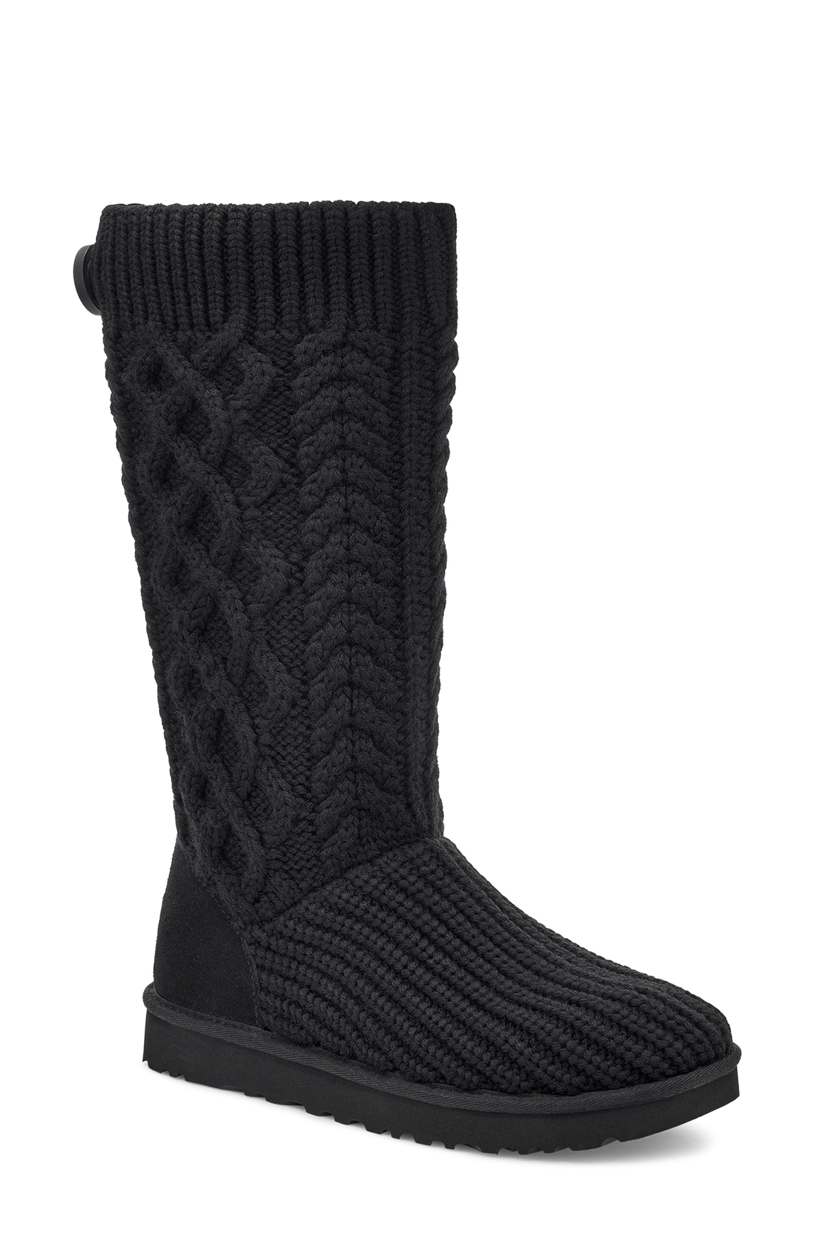 UGG<sup>®</sup> Classic Cardy Cable Knit Boot, Main, color, 