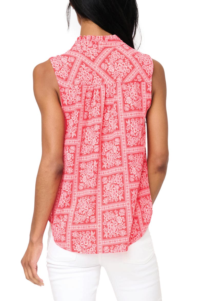 Cameron Sleeveless Top, Alternate, color, RED SCARF PRINT