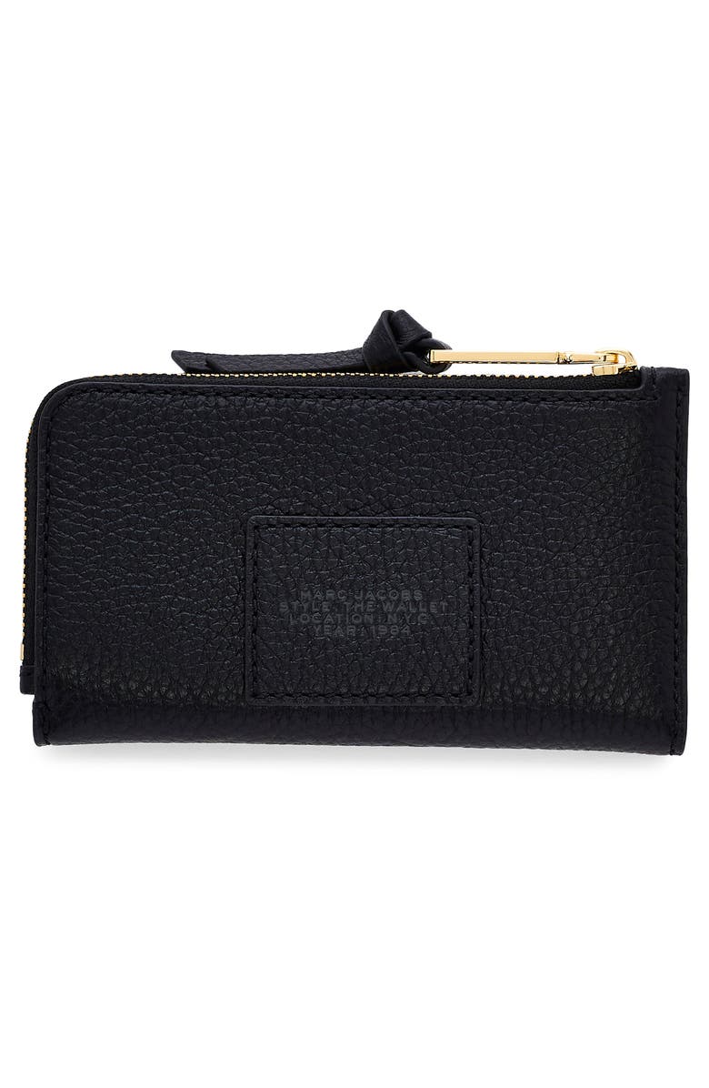 Marc Jacobs The Medium Flat Leather Wallet, Alternate, color, Black