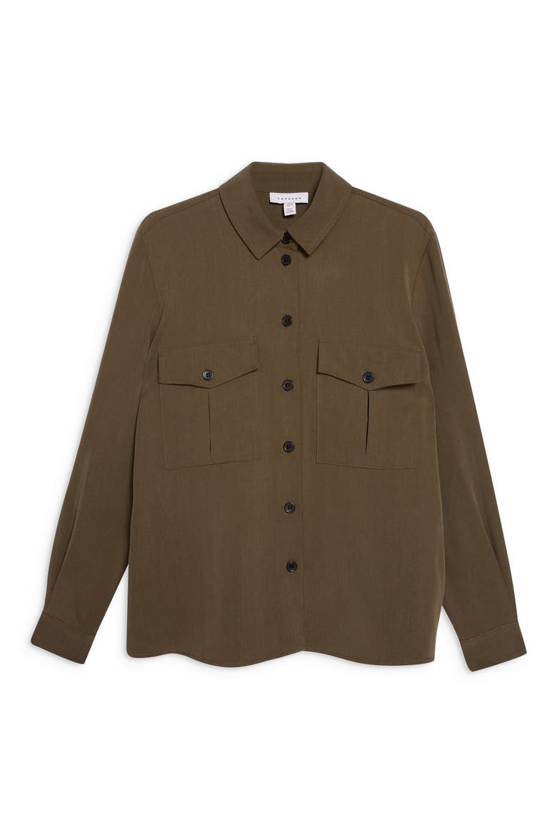 Double Pocket Utility Shirt, Alternate, color, OLIVE