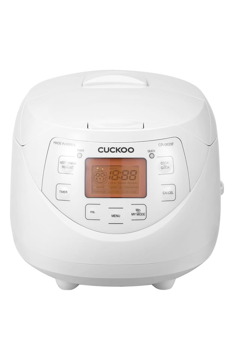 Cuckoo Micom 6-Cup Rice Cooker, Main, color, White