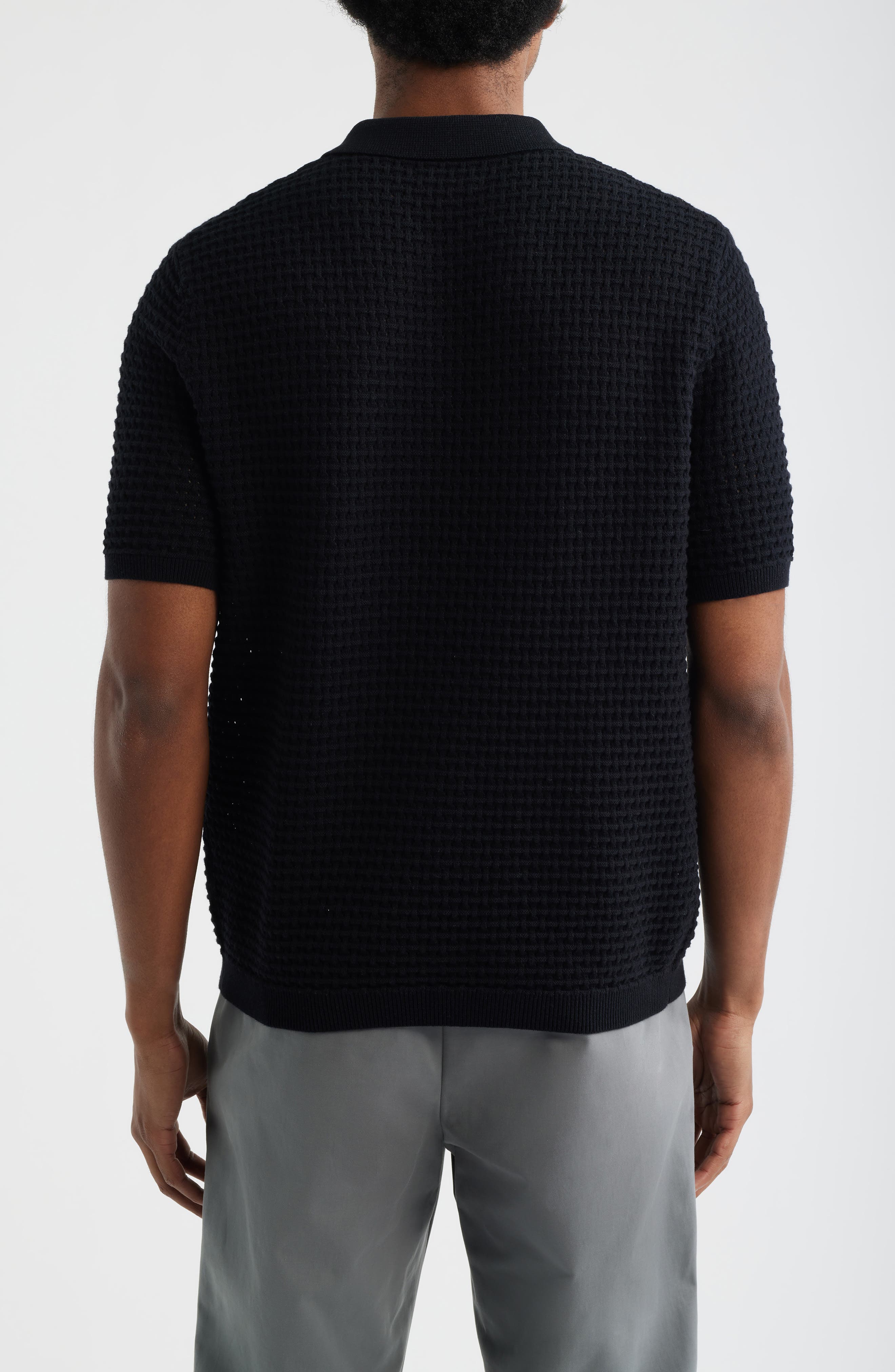 Texture Knit Polo Top - image 2