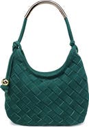 MODA LUXE Woven Leather Shoulder Bag