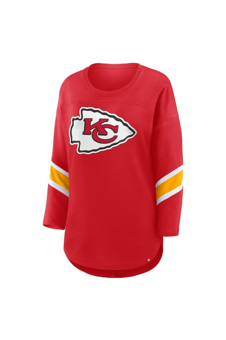 Women's Fanatics Red Kansas City Chiefs Plus Size Redzone 3/4-Sleeve Scoop Neck T-Shirt, Alternate, color, Red