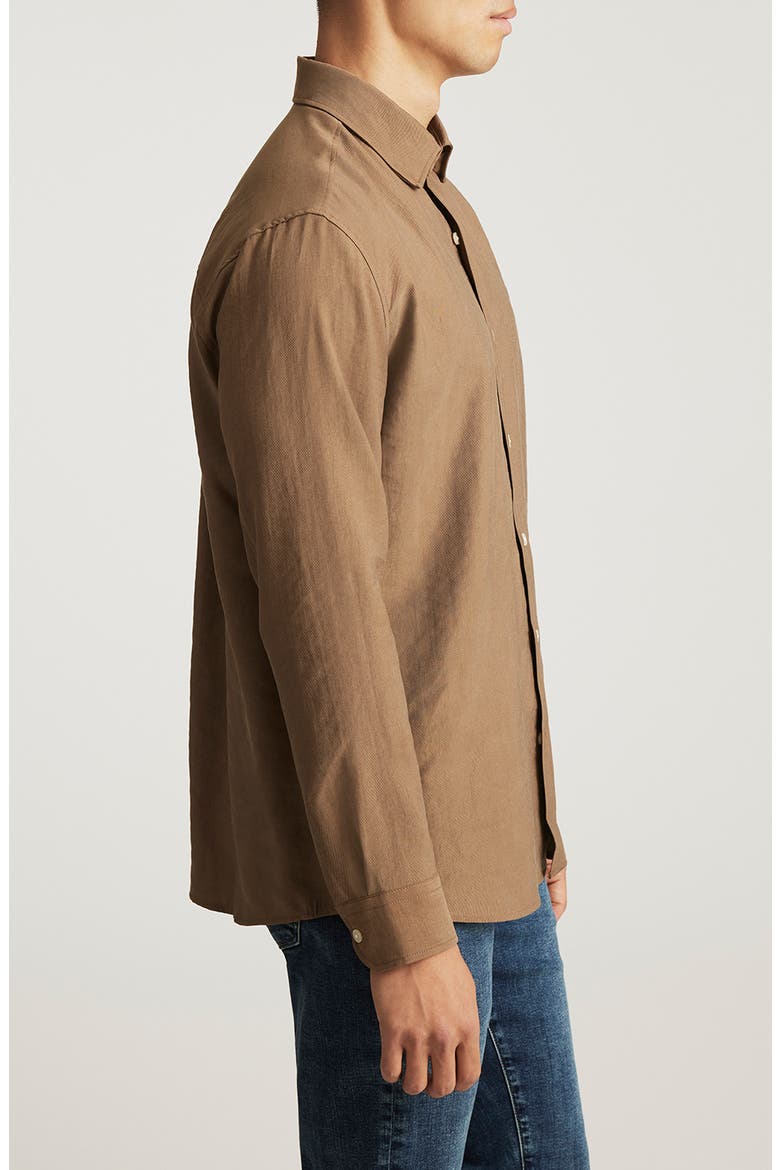 Button-Up Shirt, Alternate, color, SHITAKE