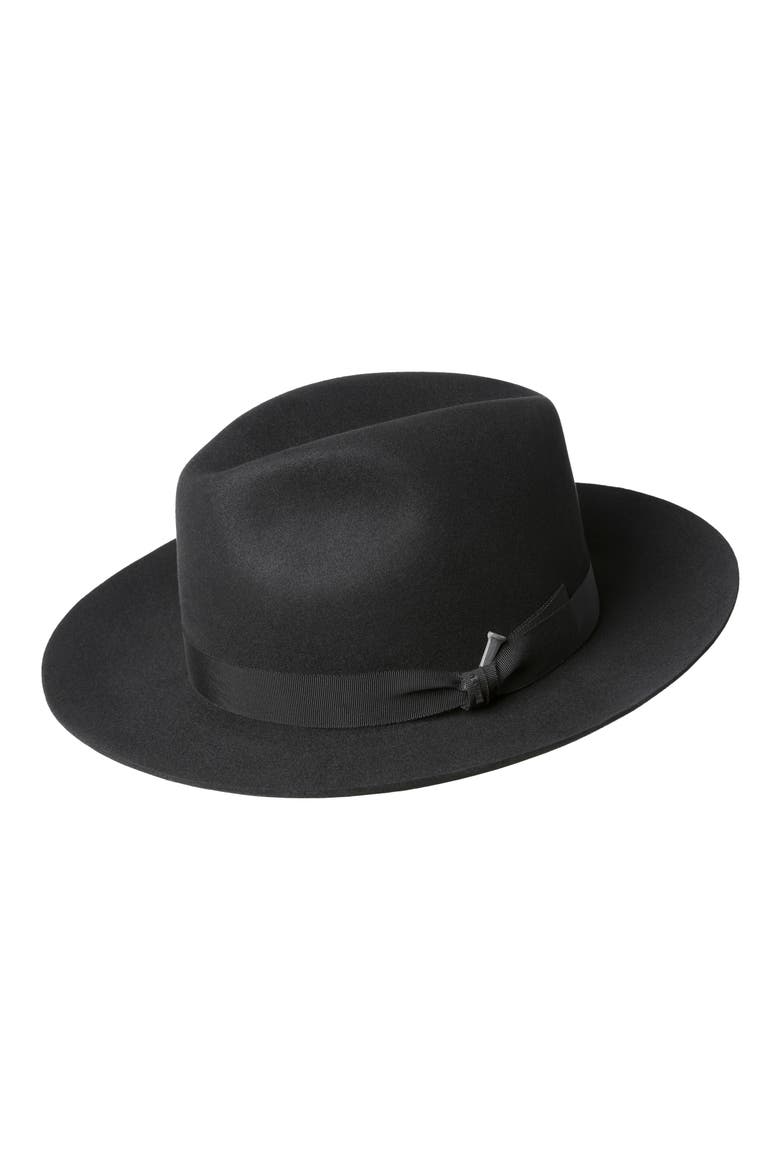 Ralat Felted Fedora, Main, color, BLACK