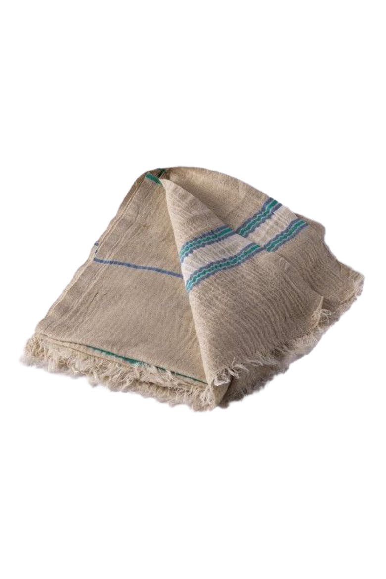 Hand loomed Muslin Linen Beach Towel, Alternate, color, Blue