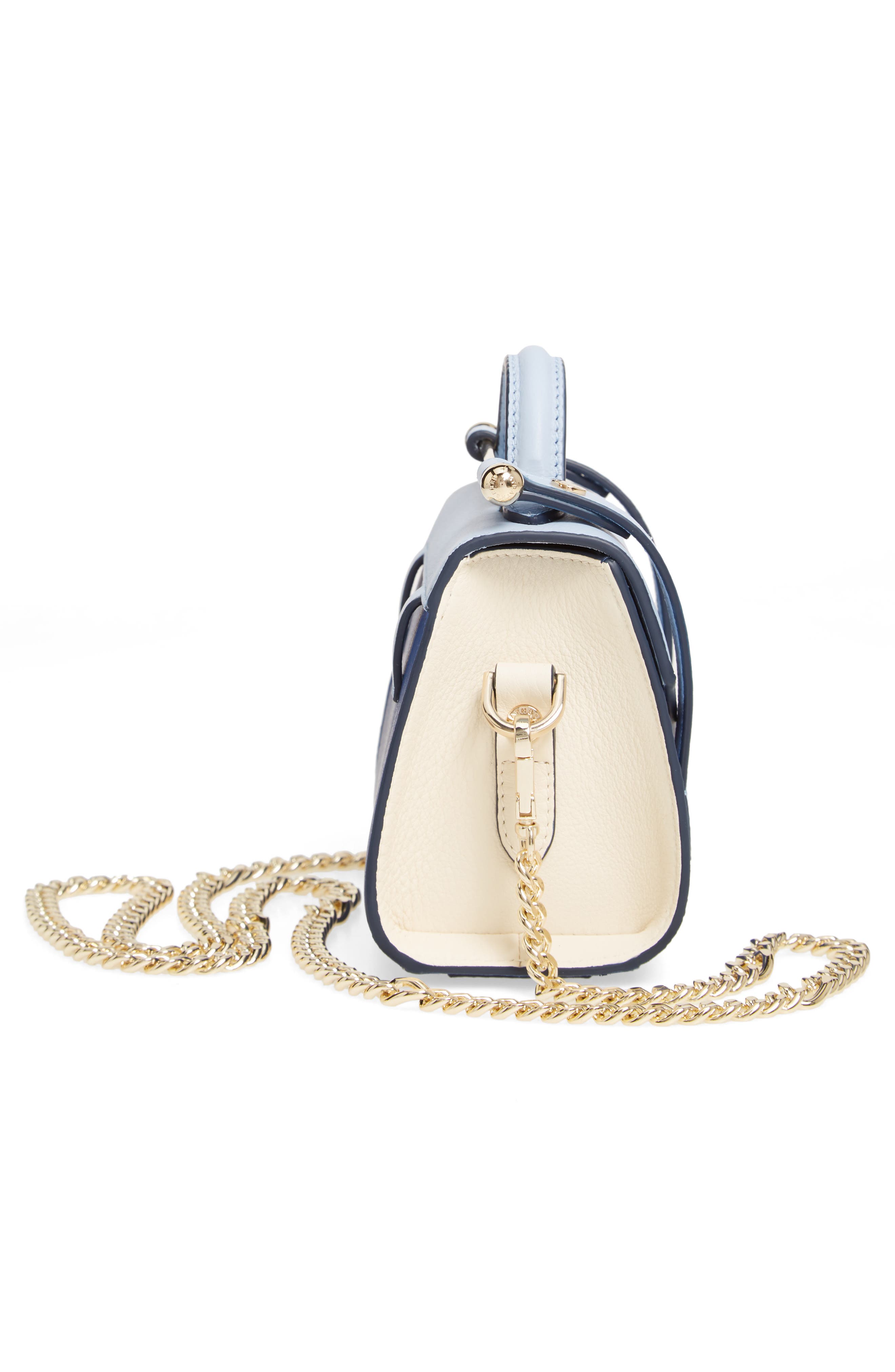 Strathberry Micro Allegro Colorblock Calfskin Leather Tote, Alternate, color, 