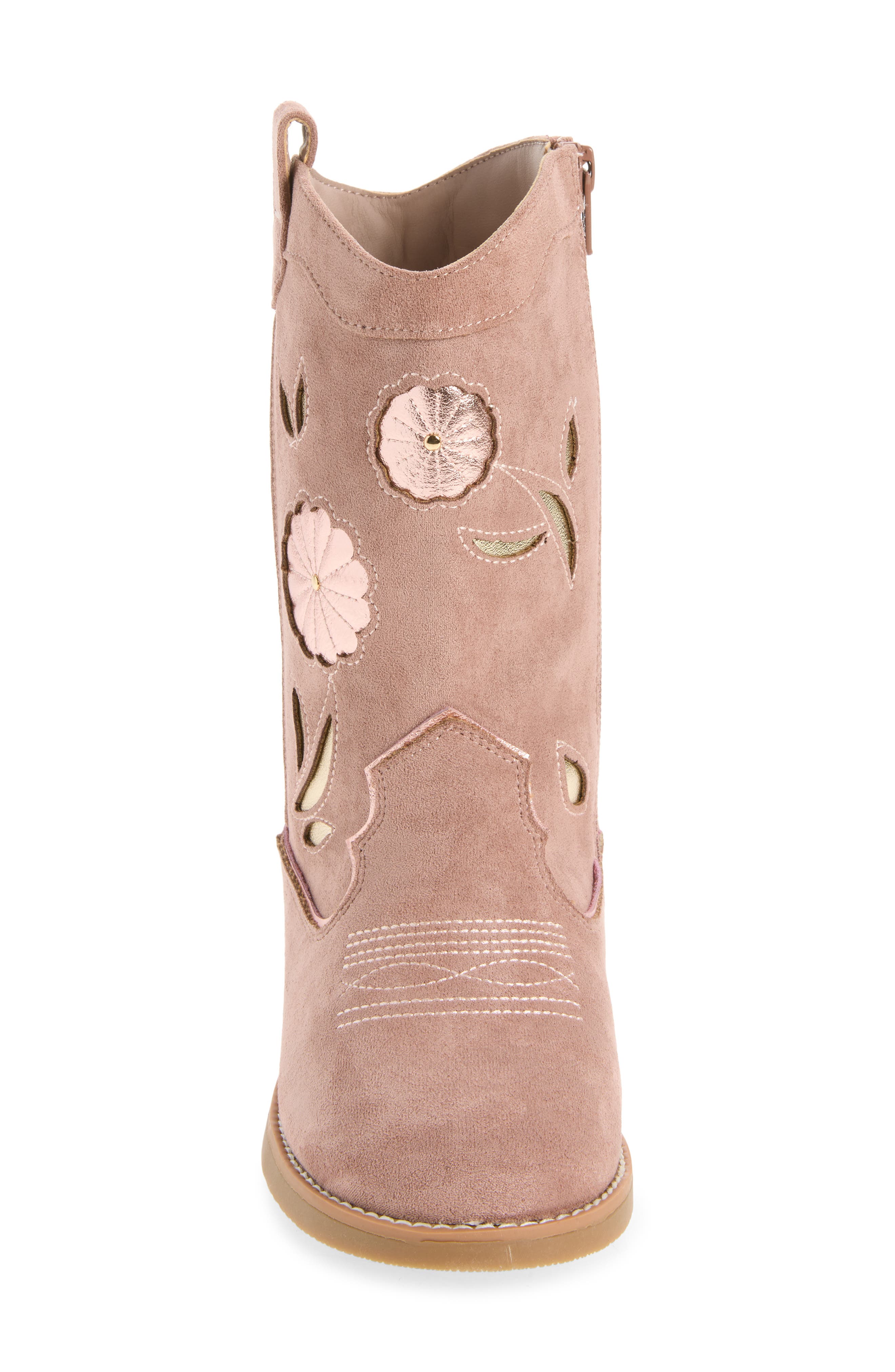 Kids' Marrlow Floral Western Boot, Alternate, color, PINK BLUSH