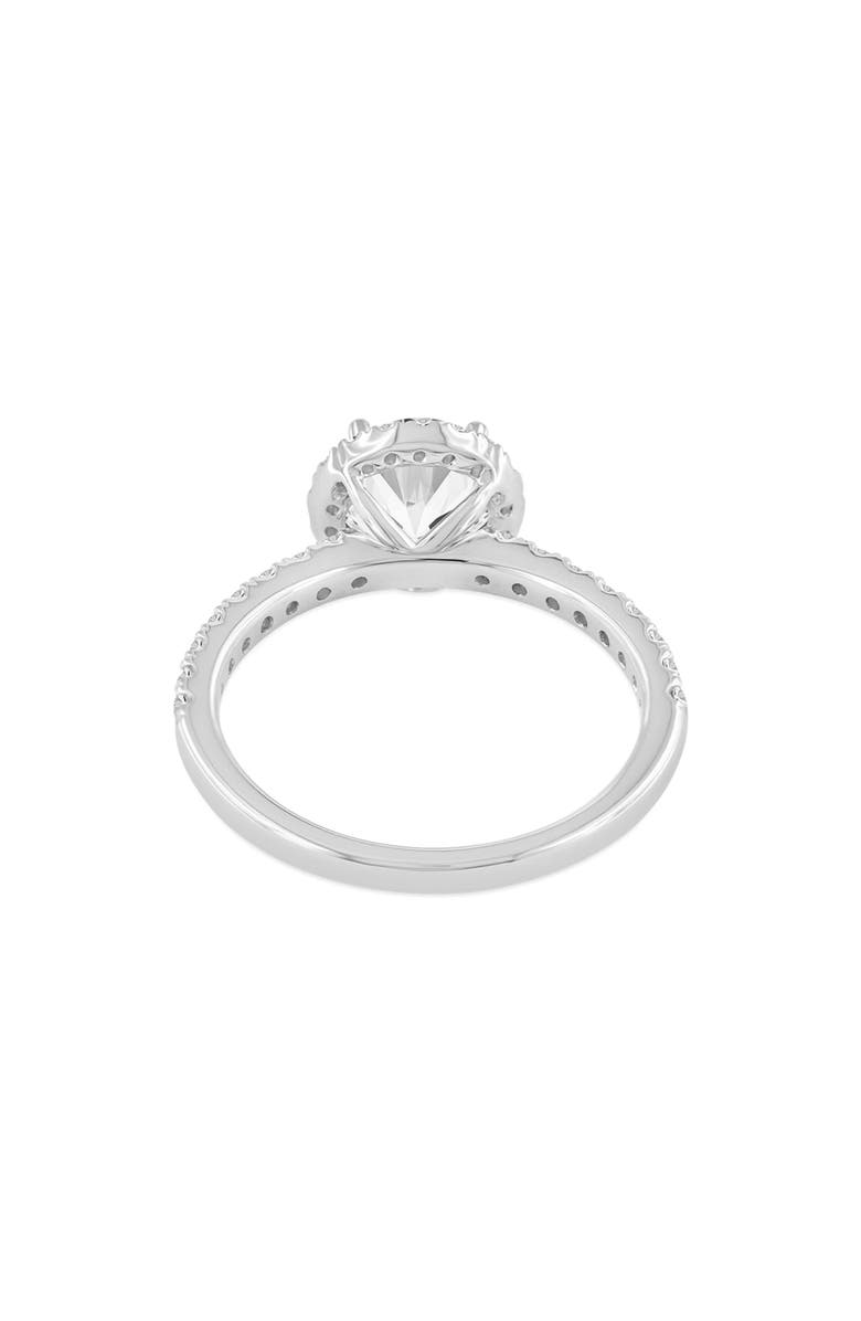 LuvMyJewelry Paloma 14K White Gold Round Cut Lab Grown Diamond Halo Engagement Ring - 1.5 ctw, Alternate, color, 14K White Gold
