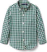 Janie and Jack Green Multi Gingham Flannel Shirt