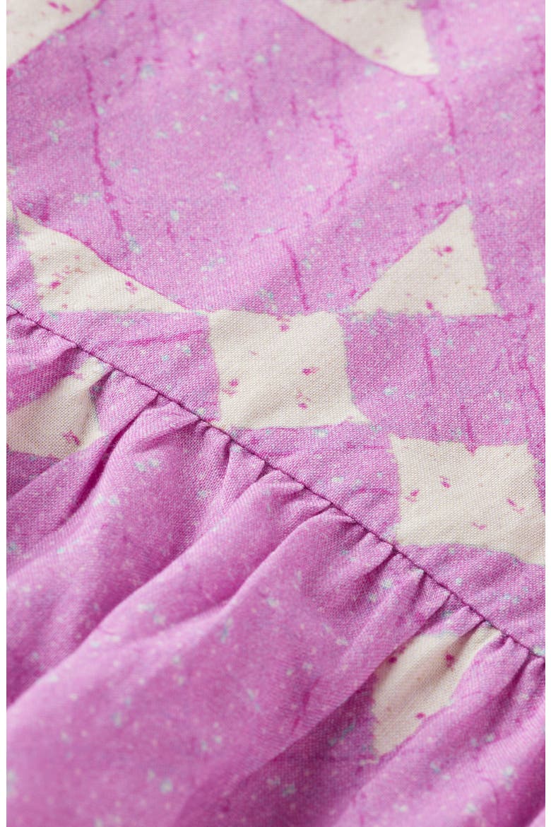 Kids' Patchwork Print Cotton & Modal Tiered Dress, Alternate, color, HEIRLOOM QUILT PINK